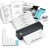 JADENS Portable Printer with 6 Rolls of Thermal Paper, Inkless
