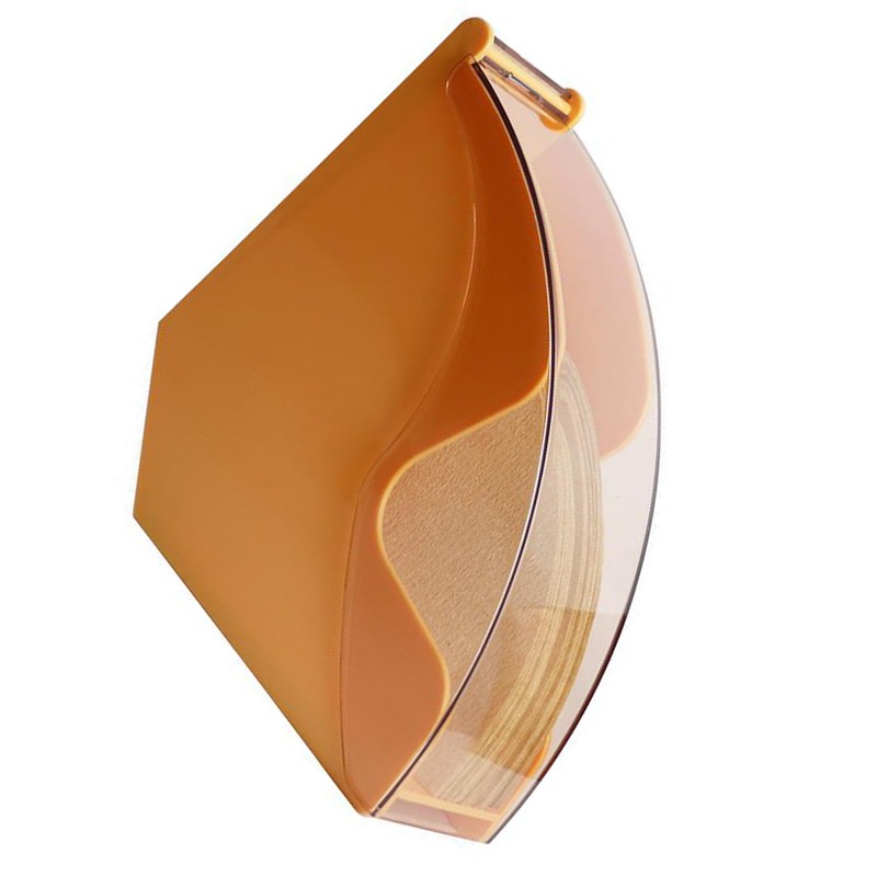 Acrylic Coffee Filter Holder with Lid Fan Shaped Filter Paper