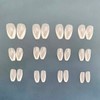 Carufin Pack of 24 White V-Shape French False Nails Long