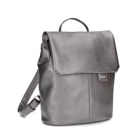 Zwei Mademoiselle.M MR8 Women's City Backpack 4 Litre Soft Faux Leather Magnetic Closure Flap Main Compartment with Zip Padded Tablet Divider Back Padding, Cosmos