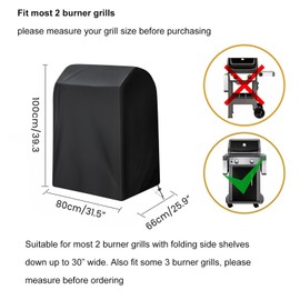 IWTTWY Weatherproof Grill Cover, 210D Oxford Fabric, Gas Grill Cover, Weatherproof, UV-Resistant BBQ Cover, Gas Grill Cover (80 x 66 x 100 cm)