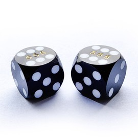 Bescon Professional Precision Dice, Colorful, Solid and Round Corners, 14.3 mm, Plain Colour, Precision Backgammon Dice, 14.3 mm, Black