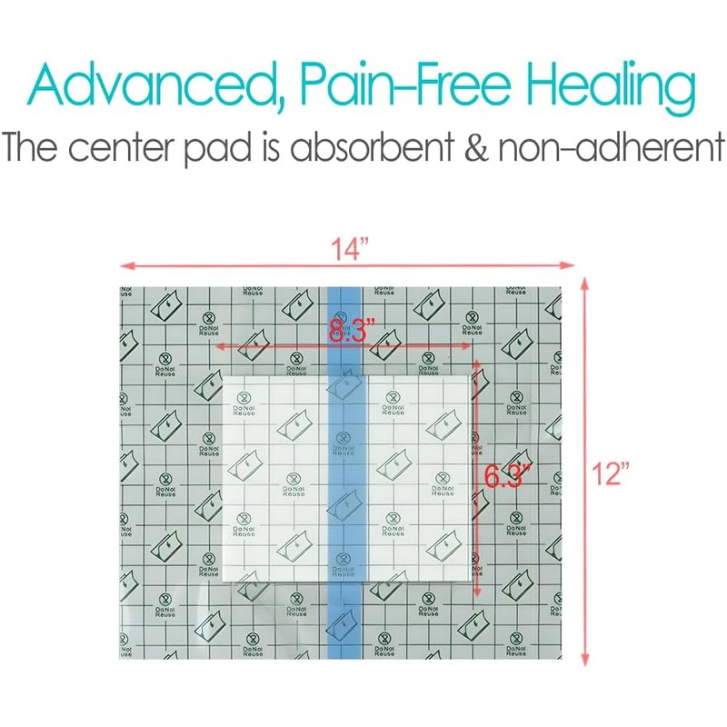 12"x13.7" Waterproof Dialysis Port Shower Covers Protector for Chest with