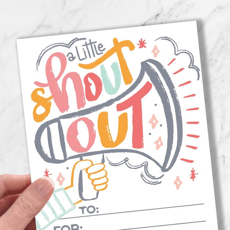 Fun Shout Out Cards For Employees, Office Staff, Teachers and