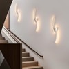 Sovinzert Hardwired 3000~6000K Modern Wall Sconce, 31.5IN Silver LED Wall