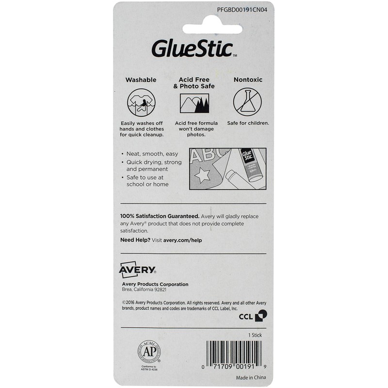 Avery Glue Stic - Washable, Non-Toxic Glue Sticks for Classroom,