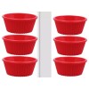 Greenbrier Ramekins Set of 6 Red 4oz heavy plastic salsa nuts candy snack bowl crafts