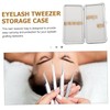 TOVINANNA Portable Eyelash Tweezer Case Holder Travel Cosmetic Case for