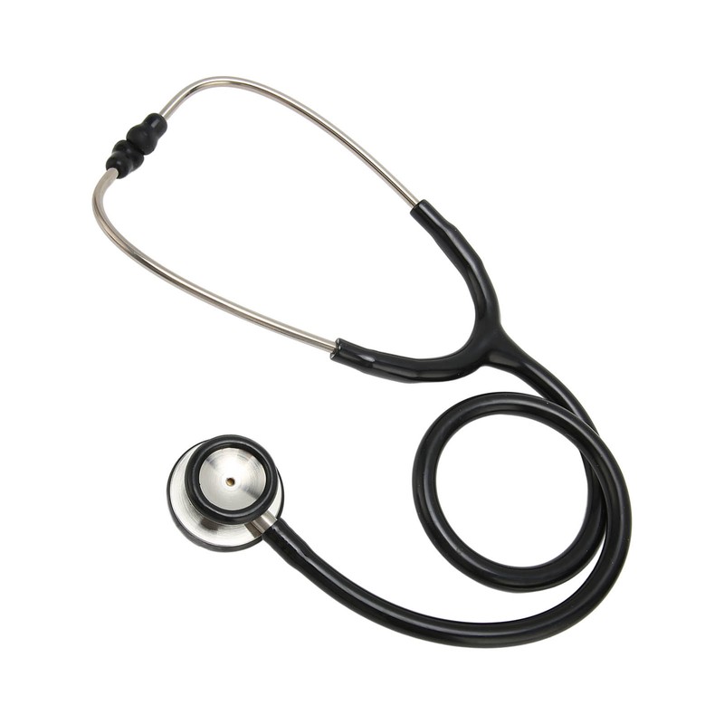 Medical Stethoscope Dual Head Clear Transmission Soft Ear Plugs Stainless