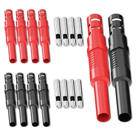 Goupchn Insulated Safety Shrouded 4mm Banana Female Jack Socket Solder DIY Connectors Adapters for Electrical Testing