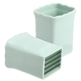 Gatuida Pack of 2 Fruit Cutters: Cup Slicer Slicer Cup Fruit Cutter Stainless Steel Cup Slicer Fruit Cup Slicer Fruit Cutter with Fruit Cutter Protective Cap for Strawberry Banana