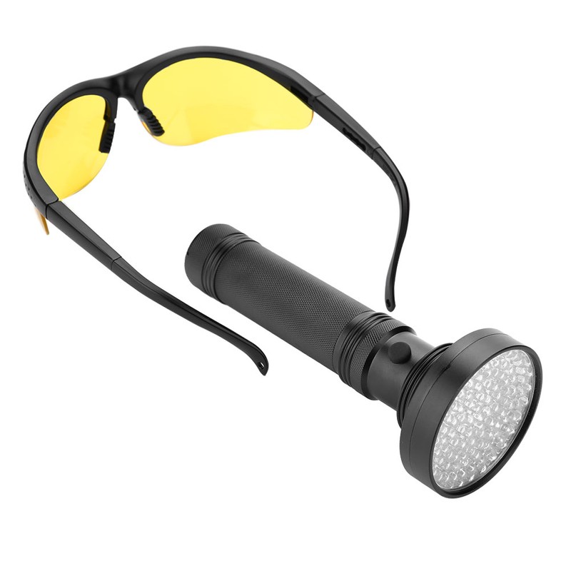 UV Flashlight Pet Stain Urine Detector Bright 100 LEDs Blacklight