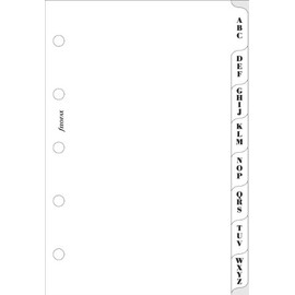 Mini A-Z index white 3 letters