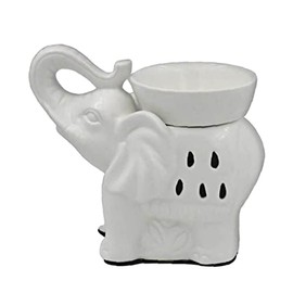 Desire Aroma LP46996 Ceramic Warmer | White Elephant Form | 1 Pc Aroma Lamp
