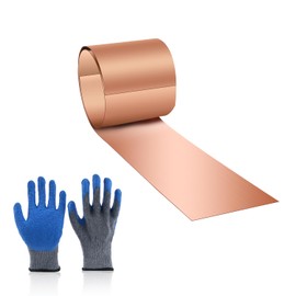 Hosifiy Copper Sheet Roll Copper Tape, 3500 x 200 x 0.08 mm Copper Sheet for Various Home Repairs, DIY Cutting Crafts Making