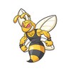 Magnet Angry Yellow Jacket bee Magnetic vinyl bumper sticker sticks
