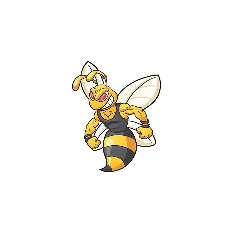 Magnet Angry Yellow Jacket bee Magnetic vinyl bumper sticker sticks