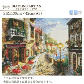 AN-diaart Diamond Art Kit A3 Square Beads Europe Sea AM-135