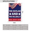 Outlaw Hillbilly 2024 Flags, Outlaw Hillbilly 2024 Garden Flag Funny