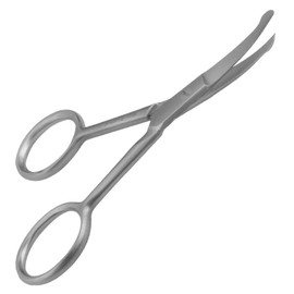 May - Nasenhaar Schere - Nasenhaarschneider mit gebogener Schneide und runder Spitze - Nasenhaarschere - Edelstahl