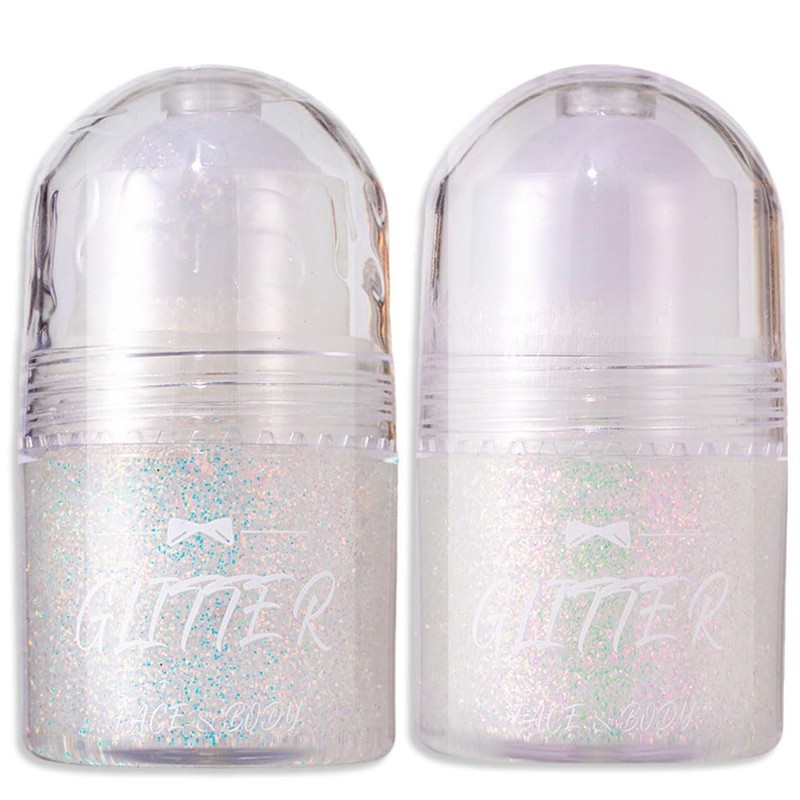 SUAKE Roll-On Glitter Gel for Face, Body & Hair, Holographic