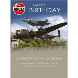 Male Birthday Card for Him - General Card for Men/Boys - Airfix Aircraft Design - RAF Dambusters Planes - Made in the UK - Eco-Friendly