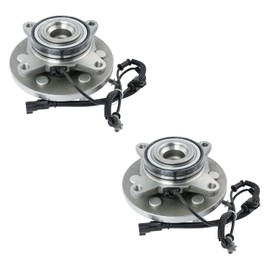 TRQ Front Wheel Hub Bearings Assembly Set Compatible with 2015-2017 Ford Expedition Lincoln Navigator