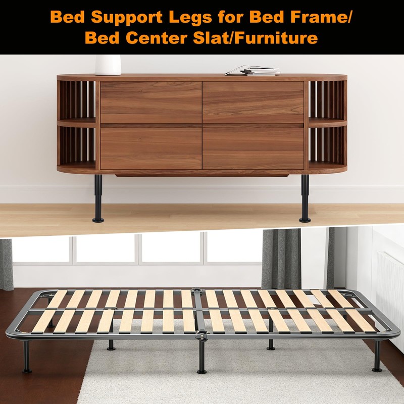 5 Pcs Adjustable Height Bed Support Legs 7.08-12.5 inch with