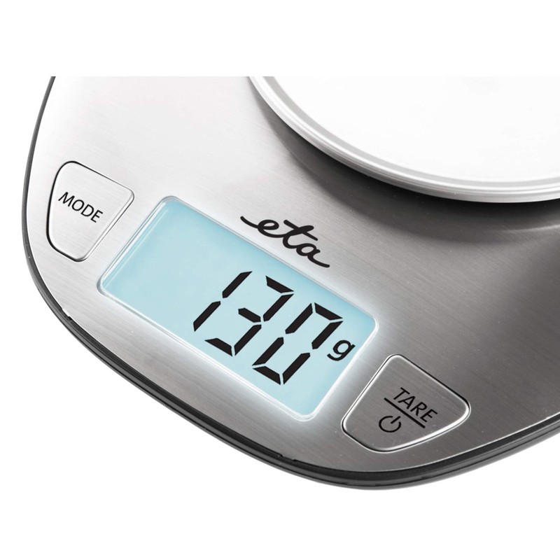 Küchenwaage Digital Dori aus Edelstahl - LCD Display, Programm zum
