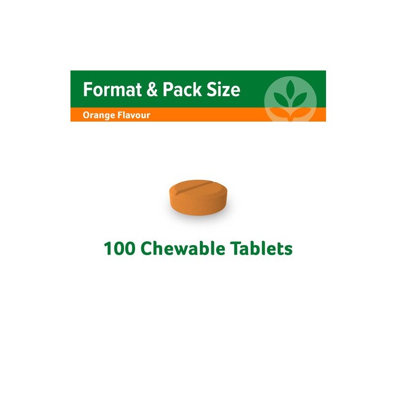 Cenovis Sugarless C 500mg Orange Flavour 100 Chewable Tablets