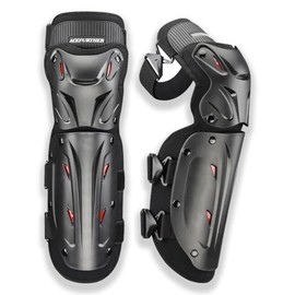 ADILIKADII Rodilleras para Motociclista, 1 Par Protector de Rodilla para Moto con Cinta Reflectante, Rodilleras Ajustable para Motocross Carreras Biker Anti-impacto, Equipo Protector para Bici MTB ATV