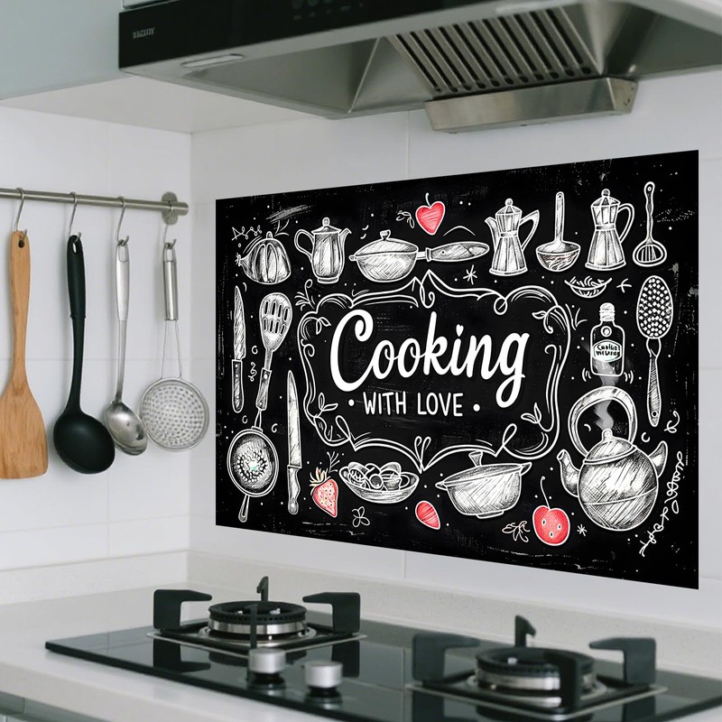 Nuxovilar Peel and Stick for Kitchen Backsplash Wallpaper, 17.72"x27.56" Glossy