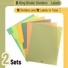 Mr. Pen- 3 Ring Binder Dividers with Tabs, 2 Sets,
