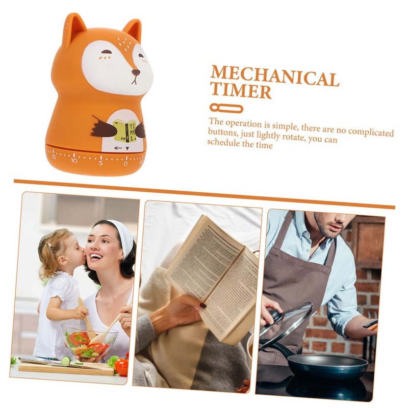 GRIRIW 2pcs Animal Shape Cooking Timer Cute Cartoon Countdown Timer