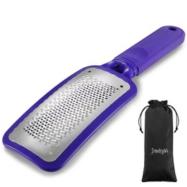 JewelryWe Colossal Stainless Steel Foot File Foot File Rasp Pedicure Callus Remover Callus Remover Callus Remover Callus Remover Callus Rasp Feet Care Tool Purple