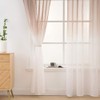 MIULEE Transparent Curtains, Colour Gradient, Voile Sheer Set of 2,