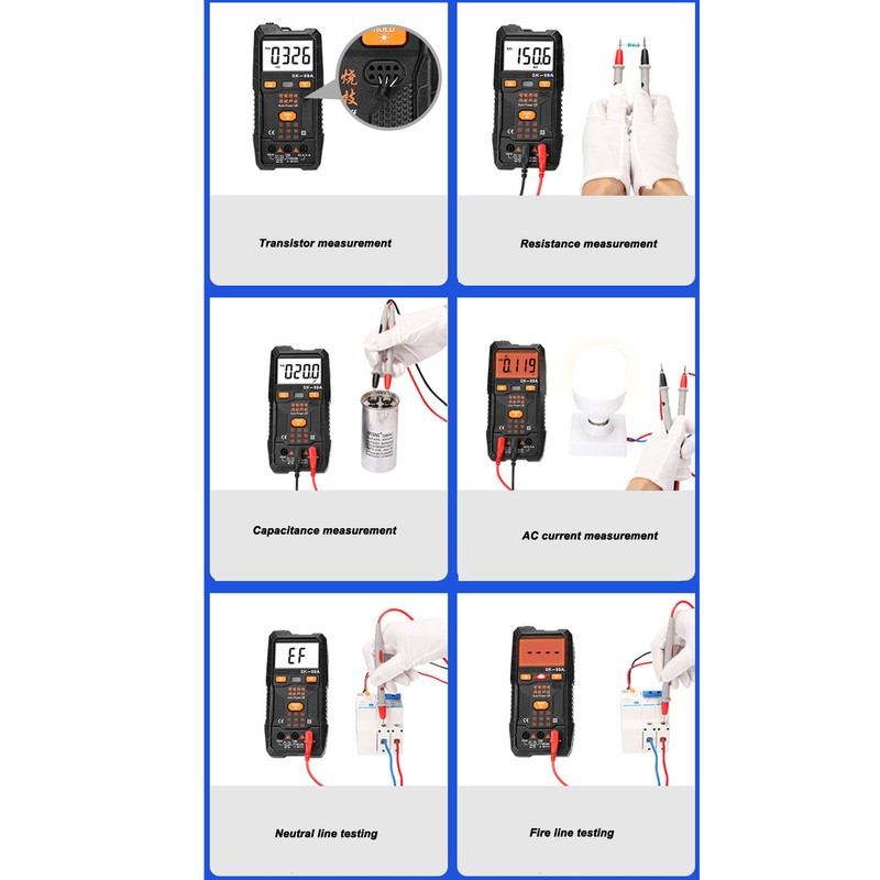 Digital Multimeter High Accuracy Automatic Voice Broadcast Voltage Current Capacitance