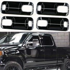 Torox 2019-2022 Ford F250 Crew Cab Door Handle Bowl COVERS Back Plate UM AGATE BLACK