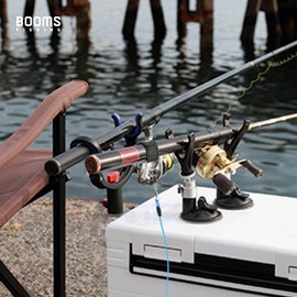 Booms Fishing RB1 New Fishing Rod Belt Butt Belt Rod Belt Fishing Tackle Pack of 4 Small Black