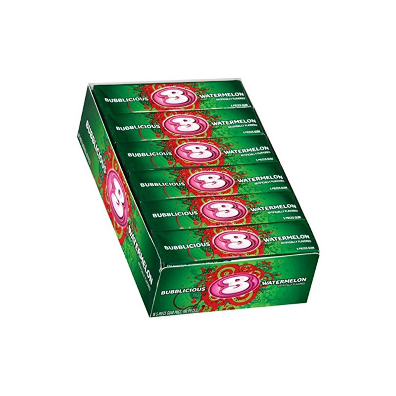 Bubblicious Watermelon Wave Bubble Gum 18 packs (5ct per pack)