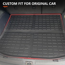 powoq Backrest Mats Compatible with 2015-2024 Ford Edge Seat Back Protector TPE Backrest Mats All Season Protection (Only Fit 5-Seater) Replacement for 2015-2024 Ford Edge Accessories (Backrest Mat)