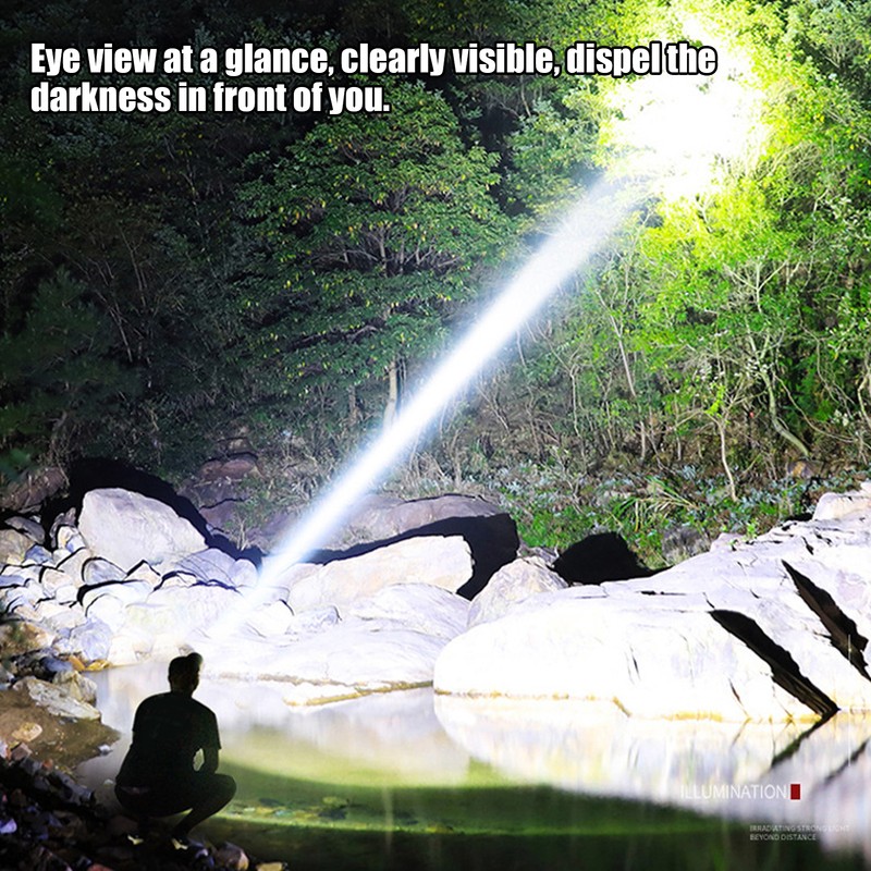 Fishing Headlamp IPX4 Waterproof USB Solar Powered 1200LM Ultra Bright