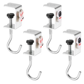 4 Pcs Handbag Hooks for Tables, Adjustable Bag Holder for Table with Screw Clamp 7-35mm, Portable Rotatable Handbag Hanger Table Desk Mounts, for Purse Handbags Backpack Hooks