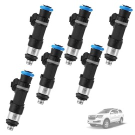6 Pcs Fuel Injectors Set FIT Nissan Frontier Xterra Pathfinder 4.0L Titan Armada 5.6L Suzuki Equator 4.0L, Replaces OE 16600-7S00A 0280158007 16600-7S000, 2-Pin EV6 Connector 6-Hole Spray Pattern