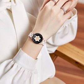 BINLUN Resin Watch Straps 12 14 16 18 20 22 mm for Women Replacement Watch Band 14 Colors Ladies Wrist Strap Smart Watch Bracelets, Naugat White,12mm