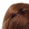 Set of 2 Small Shiny Brown Acrylic Hair Claws/Clamps -