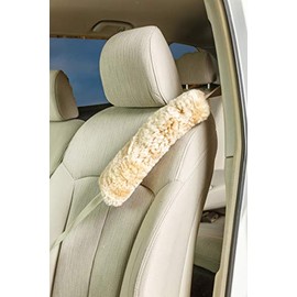 Engel Worldwide Twin Pack! Soft, Comfortable Universal Fitting Genuine Merino Sheepskin Seat Belt Shoulder Cover Pads for Adults, Children, Youth. Multiple Colors Available (Camel)