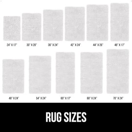 GORILLA GRIP GORILLA GRIP Bath Rug Mat 42x24, Thick Soft Absorbent Chenille, Quick Dry Microfiber Mats, Rubber Backing Machine Washable Shower Floor Rugs, Bathmat Runner, Bathroom Home Decor Accessories, White