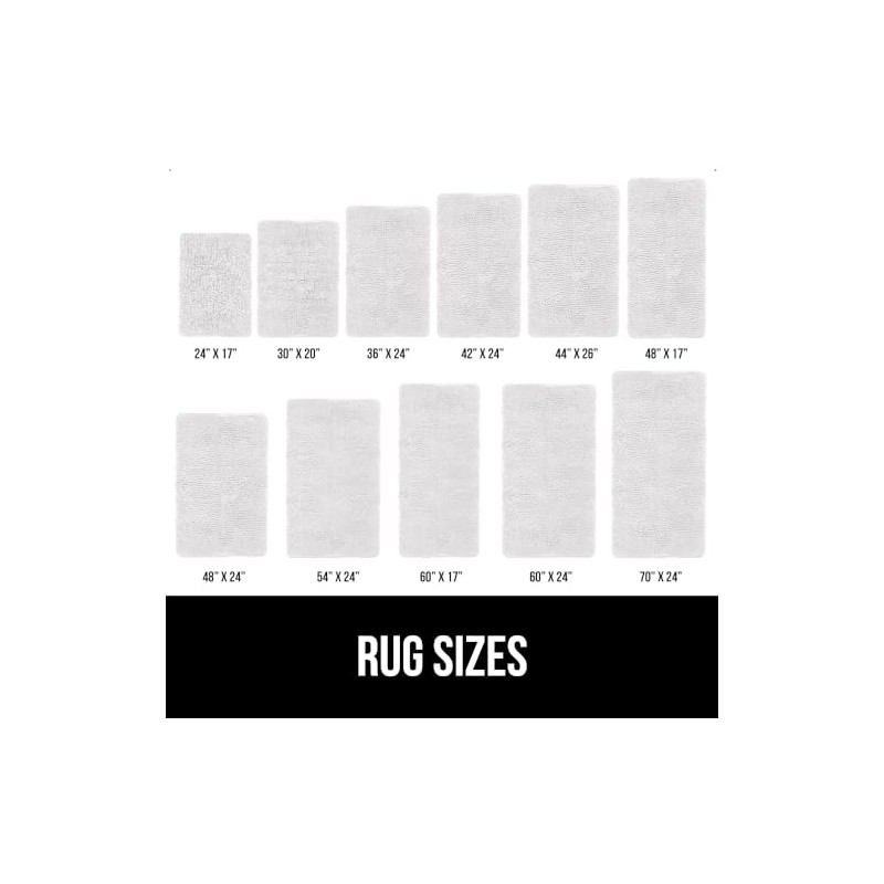 GORILLA GRIP GORILLA GRIP Bath Rug Mat 42x24, Thick Soft