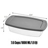 Cheeren 1Pack 1.9 Qt Glass Loaf Pan with Lids-Oven, Dishwasher,